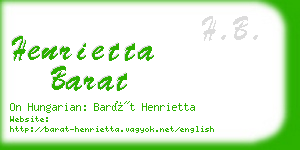 henrietta barat business card